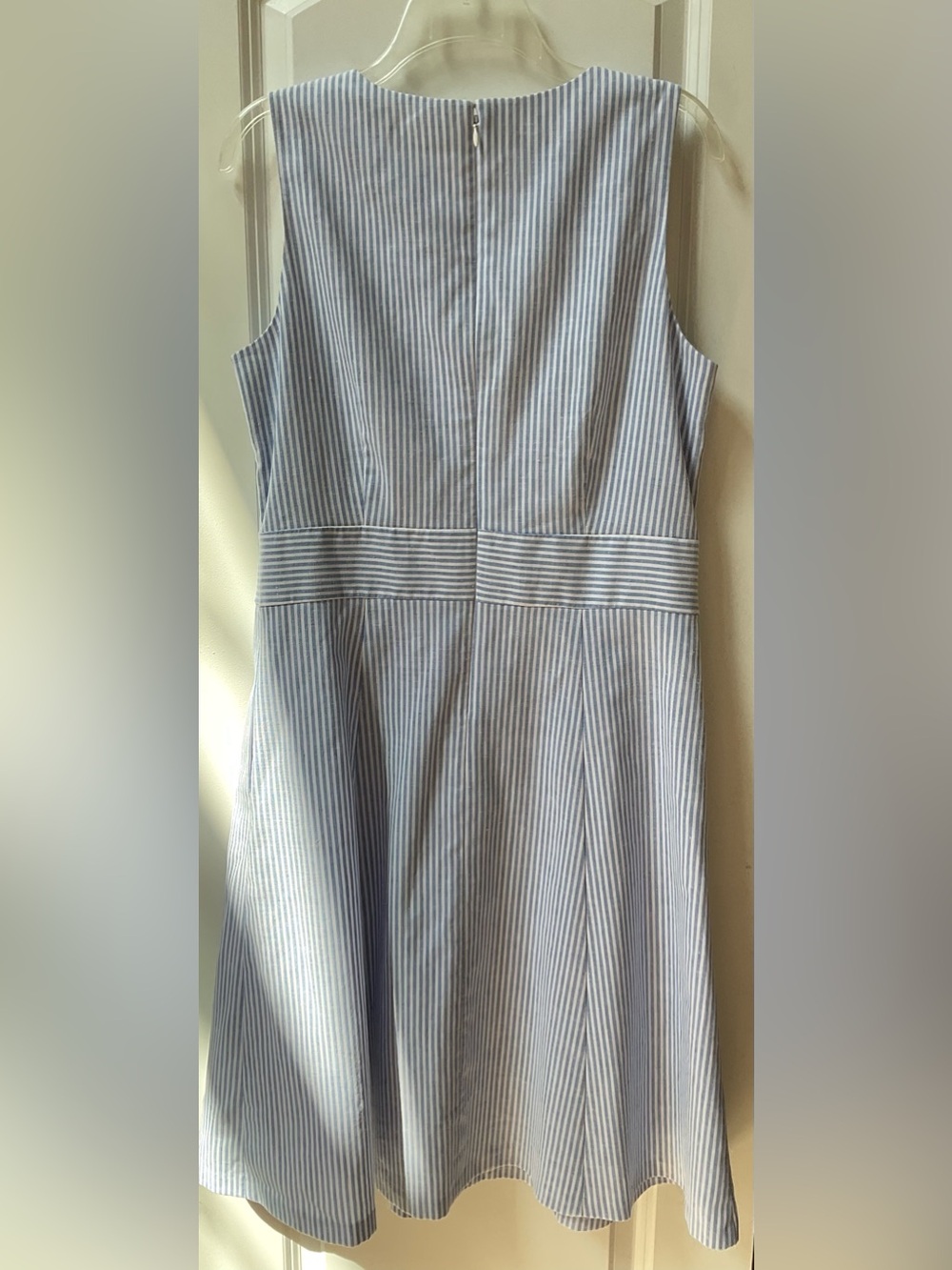 Talbots Linen Blend Fit N Flare Dress - Picture 4 of 9